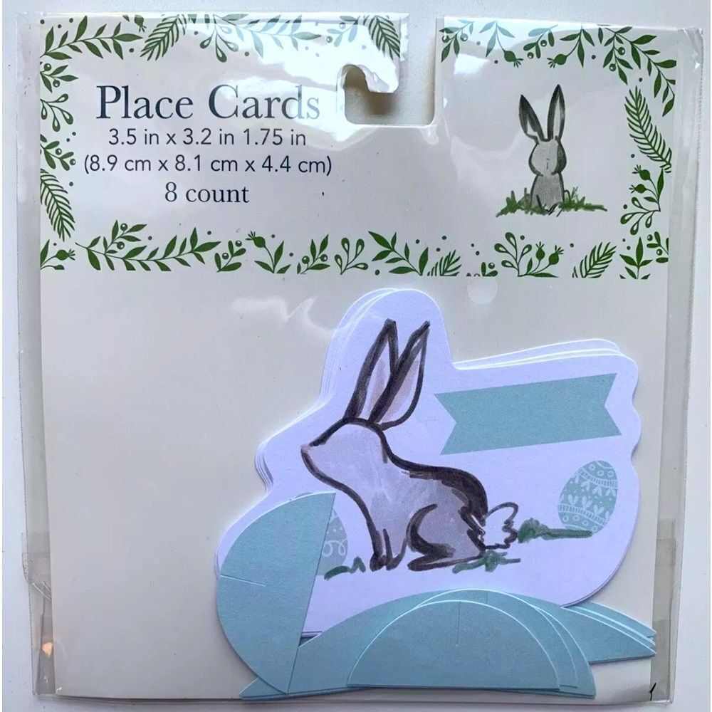 Rabbit Bunny Spring Easter Place Cards Place Setting